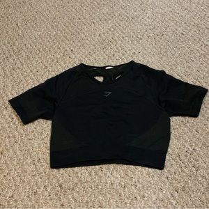 NEW Gymshark Black Ultra Seamless Crop Top LARGE
